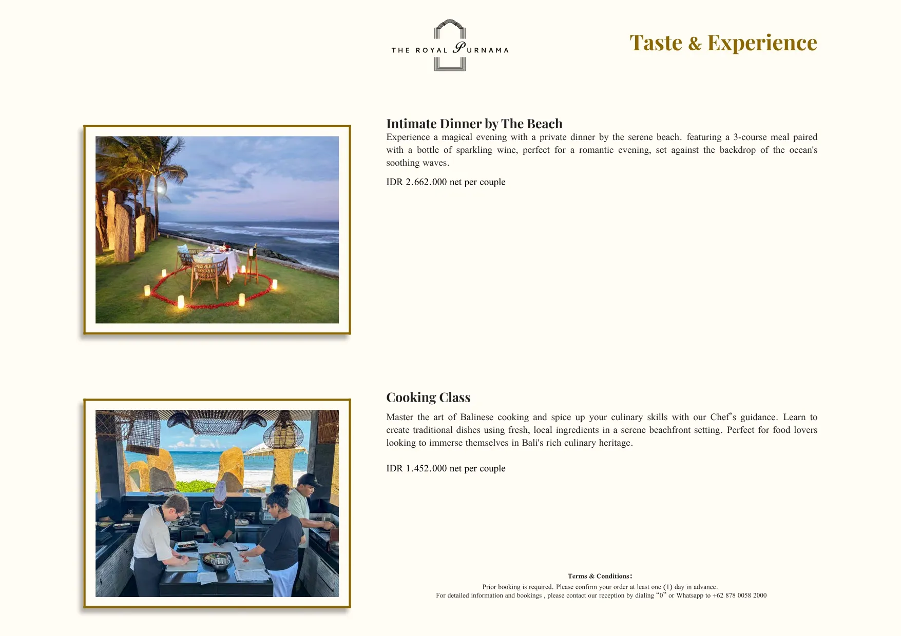 Bespoke experiences at The Royal Purnama - page 12