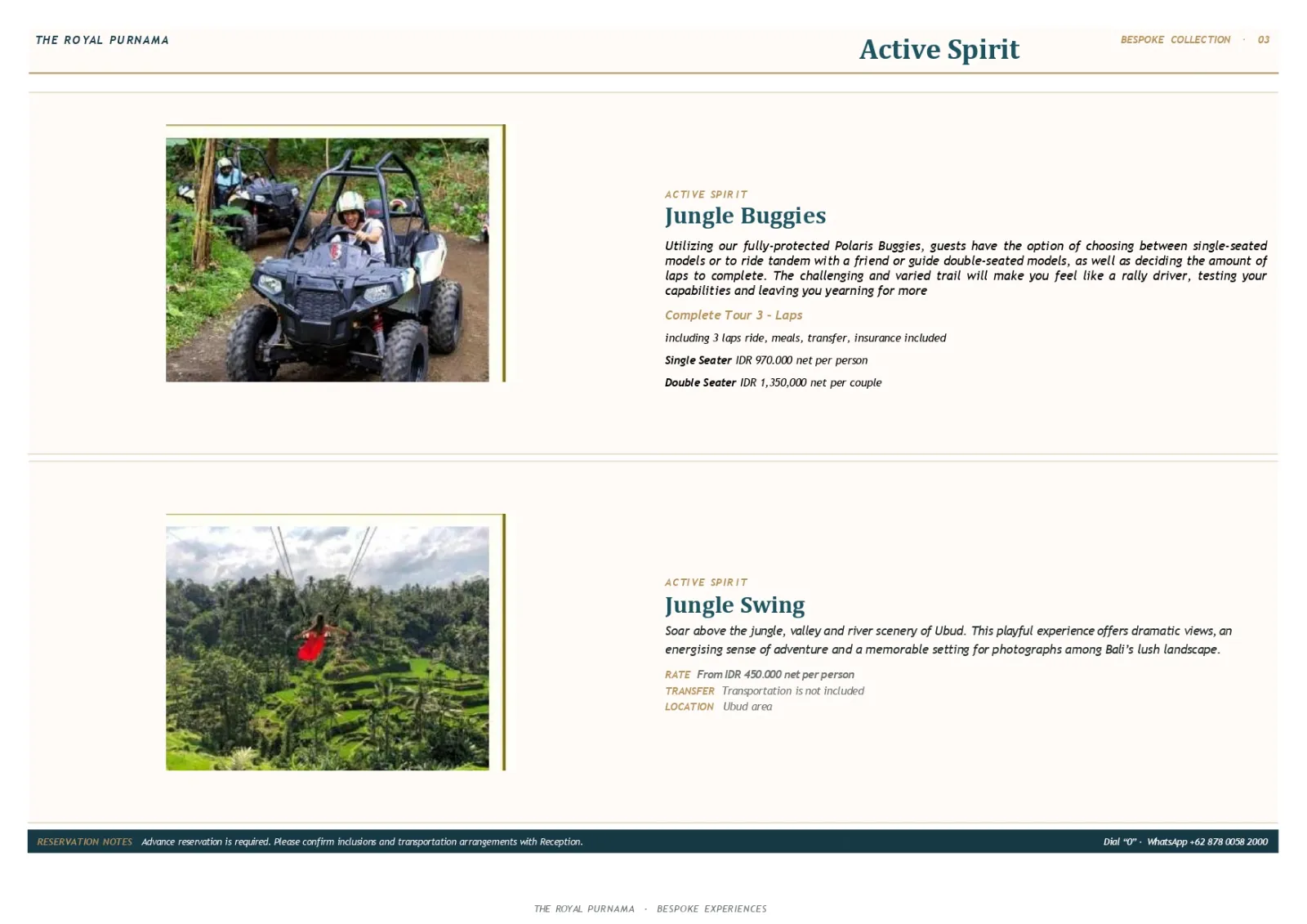 Bespoke experiences at The Royal Purnama - page 03