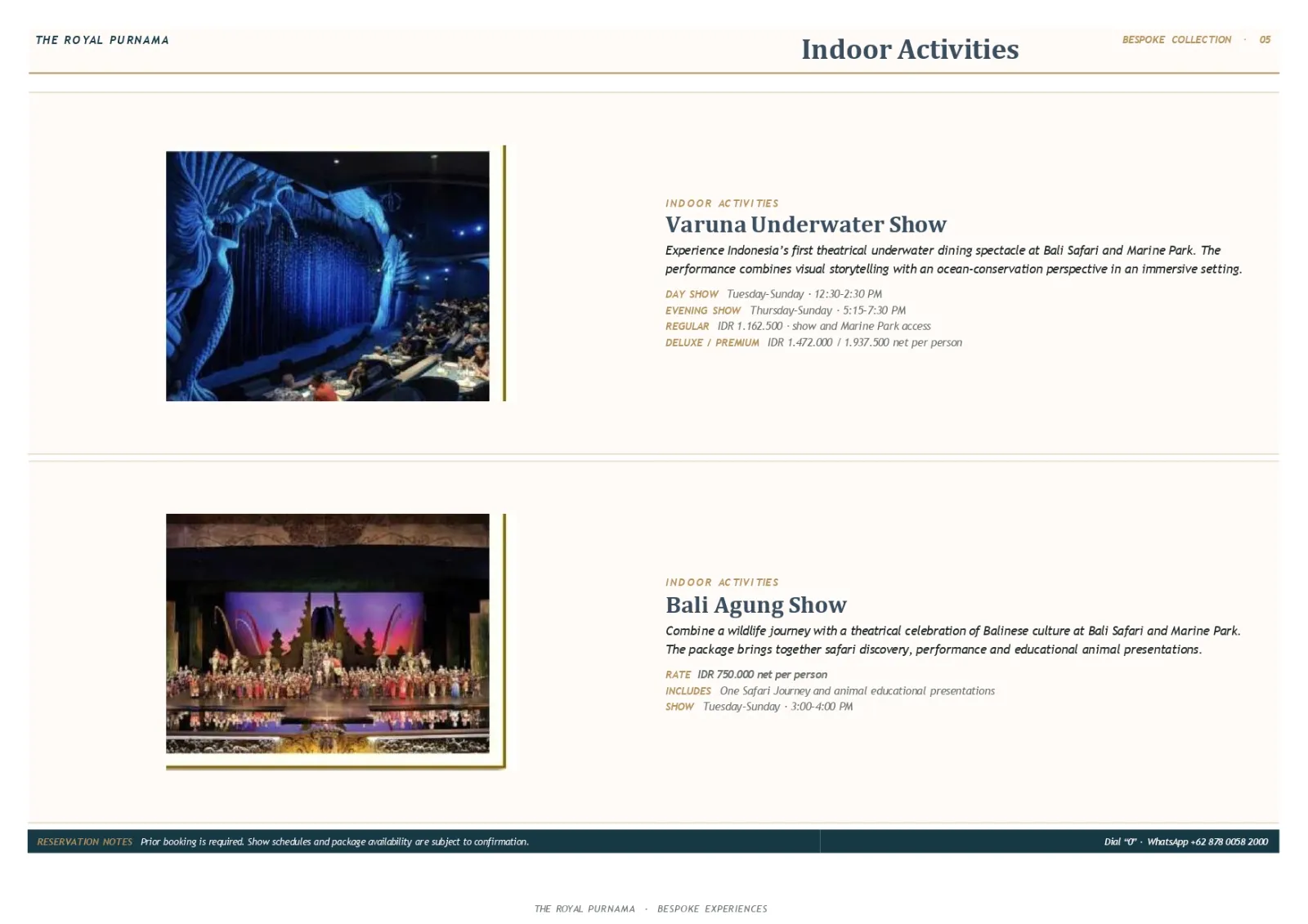 Bespoke experiences at The Royal Purnama - page 05