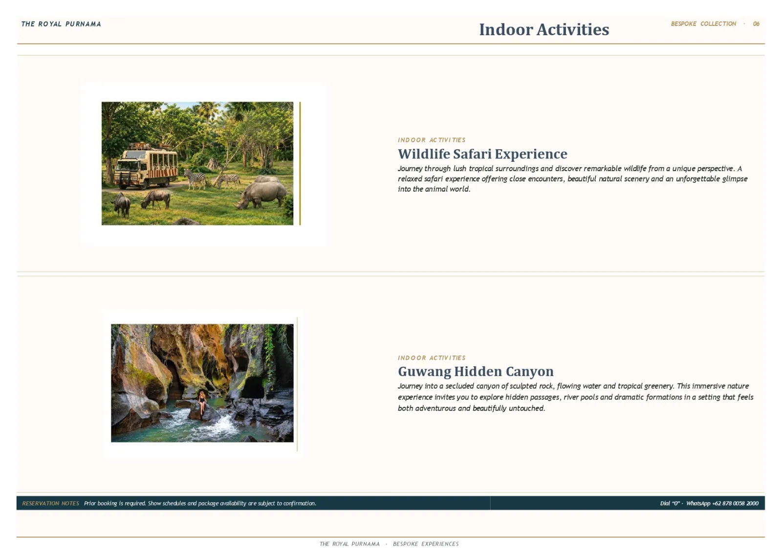 Bespoke experiences at The Royal Purnama - page 06