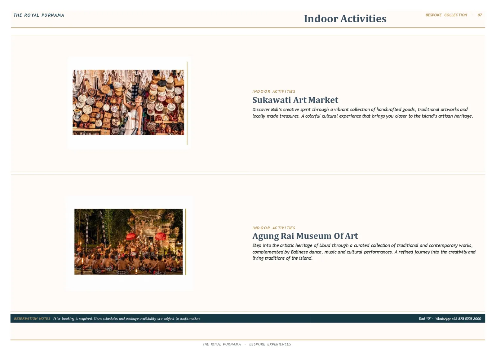 Bespoke experiences at The Royal Purnama - page 07