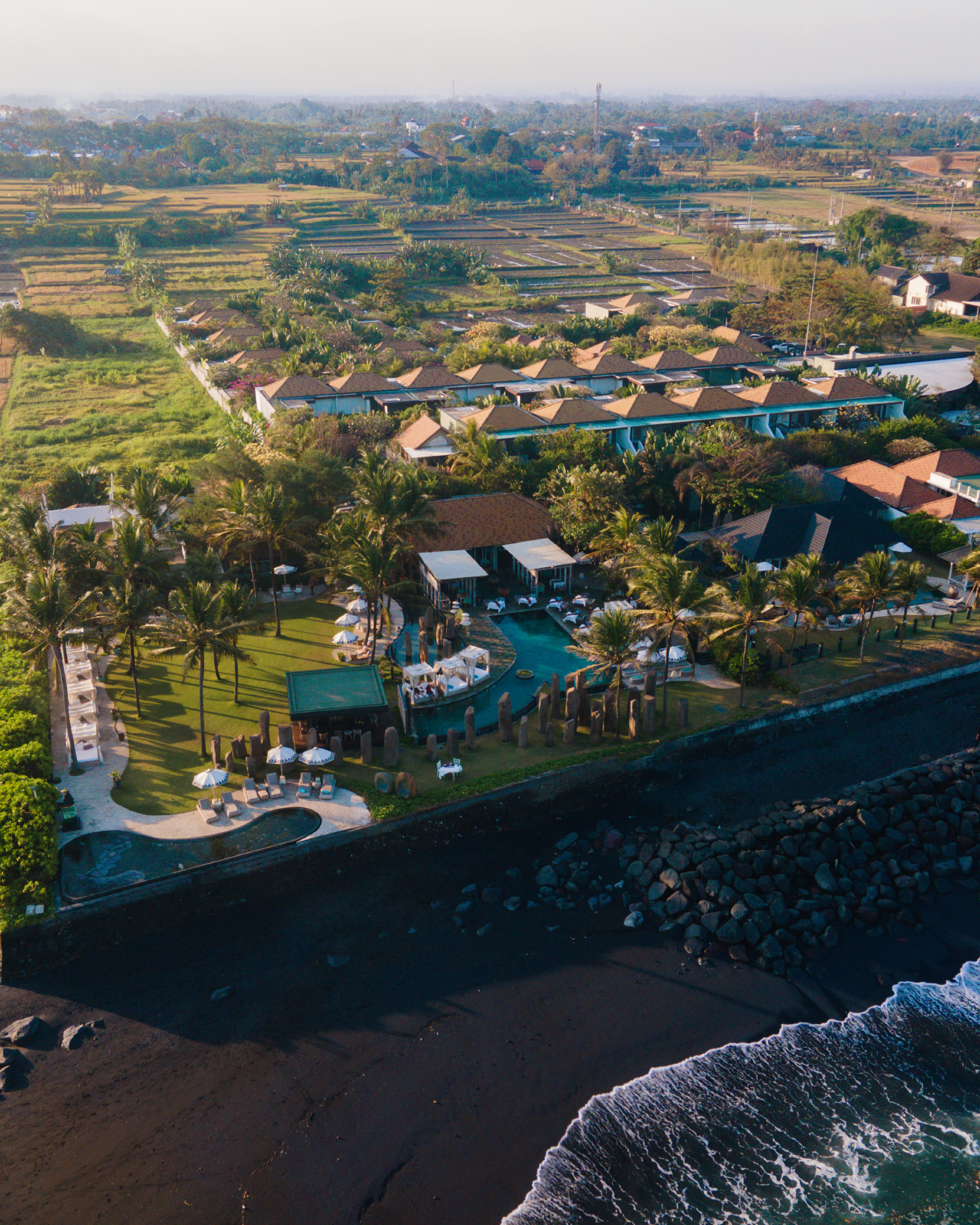 The Royal Purnama view with the sun shining above