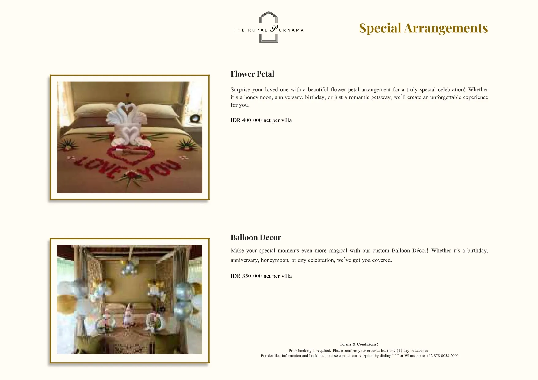 Bespoke experiences at The Royal Purnama - page 20