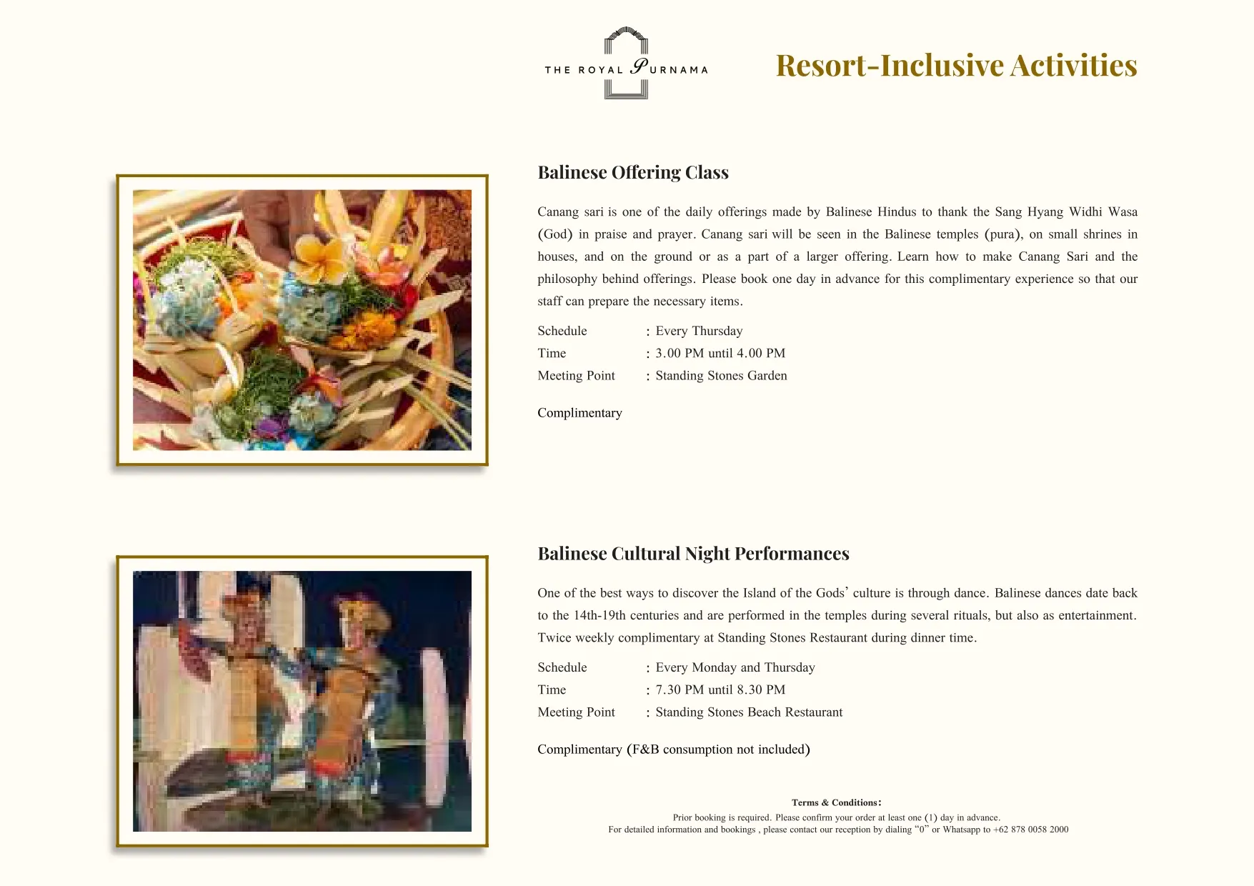 Bespoke experiences at The Royal Purnama - page 25